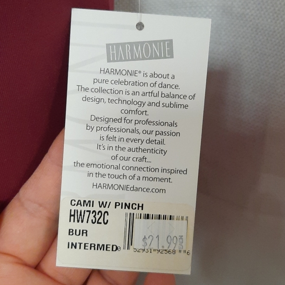 Capezio Harmonie Cami w/Pinched Front & Back - Picture 5 of 7